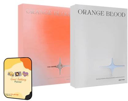 ENHYPEN ORANGE BLOOD Album [KSANA Ver. + KALPA Ver. 2 Album Set ]+Pre Order Benefits+BolsVos Exclusive K-POP Inspired Digital Merches (Goal Setting Planner, Sticker Pack)