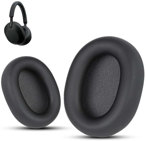 Krone Kalpasmos Ersatz-Ohrpolster für Sony WH-1000XM5 (WH1000XM5) Kopfhörer mit Geräuschunterdrückung, Premium 1000XM5 Geräuschunterdrückung mit weichem Proteinleder und hochdichtem Memory-Schaum