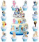 25 Stück Blau Tortendeko, Happy Birthday Tortendeko Kuchen Deko Geburtstagsdeko Geschenke Schulkind Cupcake Topper Tortendeko Geburtstag Deko für Mädchen Jungen Kinder Cake Toppers Blue 25 Pcs