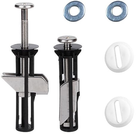 Toilet seat fittings Toilet seat fixings Toilet seat screws 2 pcs Stainless Steel nut Screw Toilet Cover Maintenance Accessories Universal Long (2 Pcs)
