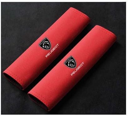 EVIMO 2 pièces Voiture Protège Ceinture de Sécurité Coussin, pour Peugeot 208 Durable Souple Confortables Rembourrage Ceinture Sécurité,D