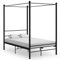 Kangmusi Himmelbett Schwarz Metall 140x200 cm, kangmusi325060