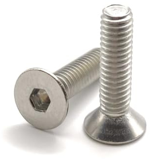 Vis M4x16 mm Tête Fraisée BTR en acier INOX A2 | Ø 4x16 mm - M4 x 16mm | Vis FHC à 6 pans creux (clé allen) ISO 10642 / DIN 7991 | Vis inoxydable A2 (V2A/304) : LOT DE 50 Pcs - Premium Fixation