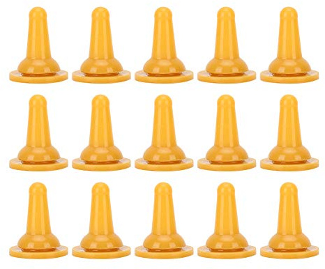Msiud 15 Tétines Lait Silicone Souple, Chatons Chiots Nouveaux Nés 3x2cm | Silicone souple protège gencives, adapté biberon seringue, 15 pièces rechange pour chatons chiots nouveau nés lavable