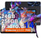 Tablet Android 14 11 Zoll mit 24GB RAM 256GB ROM TF 1TB, Octa-Core 2.0 GHz, 5G WiFi, Bluetooth 5.0, Widevine L1, 5MP+13MP, 8000mAh, 1280 * 800 IPS FHD, Gesichtserkennung, GPS, Tablet mit Case, Schwarz