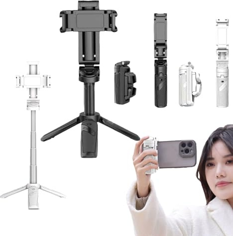 Elevopro Pocket Tripod 360, Elevopro Vlogger Pro, Extendable Grip Cell Phone Tripod Detachable Remote Pocket Size, Mini Handheld Tripod 360° Adjustable, Compatible with iOS and Android (MIX2)