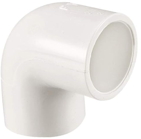 TOP-VIGOR 2 pièces 20 mm Raccord de tuyau PVC à glissement à 90 degrés, connecteur de coude, Douille de raccordement pour tuyau d'eau, Blanc