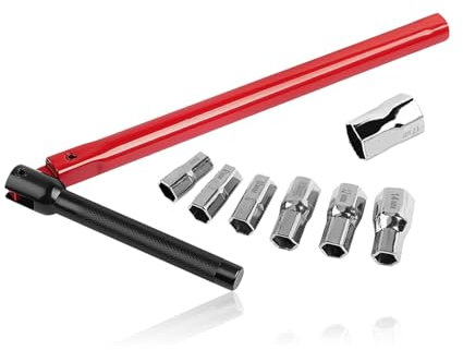 Tap Spanner Set,Faucet Installation Wrench 8-17mm Wrenchs Socket Plumber Back Nut Kit,Multifunctional Pipe Repair Wrench,Professional Taps Spanner for Bathroom,Kitchen,Sink Plumber Tap Faucet Tool
