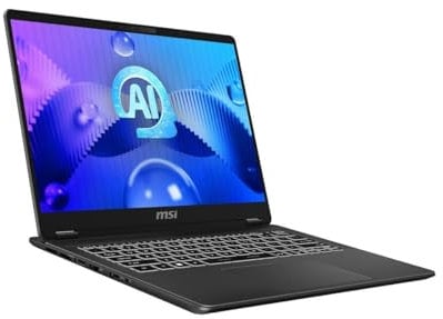MSI Prestige 14 AI Studio C1V Laptop, Intel Core Ultra 9 Processor, Intel Evo Edition, 1.7 kg, 18.95 mm Thin