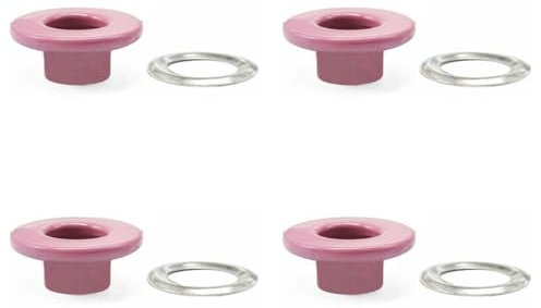 Wambere 50 Set Hohlnieten Metall Niet Schnürsenkel Niete Boot Schnürsenkel Sicherheits Schnürsenkel Schnallen für Klettern Wanderschuhe Arbeit im Freien Bergsteigen Stiefel,Pink,8mm