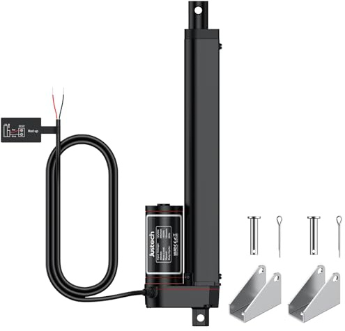 Justech 12V Lineartechnik-Aktuatoren 1500N/330LBS Lineartechnik 200mm/8in Linearantrieb IP65 10mm/s Heavy Duty Linearmotor Electric Motor Putter für Auto RV Elektrischer Türöffner Fensteröffner