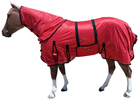 HILASON Sábana para moscas de caballo, protección UV, protección UV, mosquitera, para caballos | Mosquito Horse Fly-Sheet
