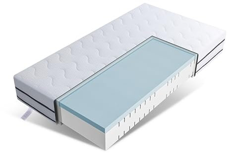 EGO HOME Matratze 140x200 cm Hoch 16cm H2-7-Zonen Kaltschaummatratze mit Memory Foam, Öko-TEX Zertifiziert, Punktelastisch, Rückenschonend - Weicher Bezug mit Wolken-Ahnlichem Tragegefühl