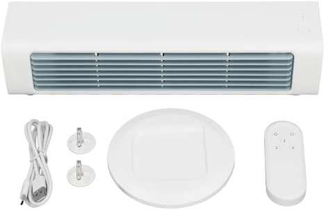ANKROYU Ventilador de la torre oscilante Ventilador de mesa de escritorio sin cuchillas USB Control remoto recargable de 3 velocidades de enfriamiento tranquilo de pared portátil para la