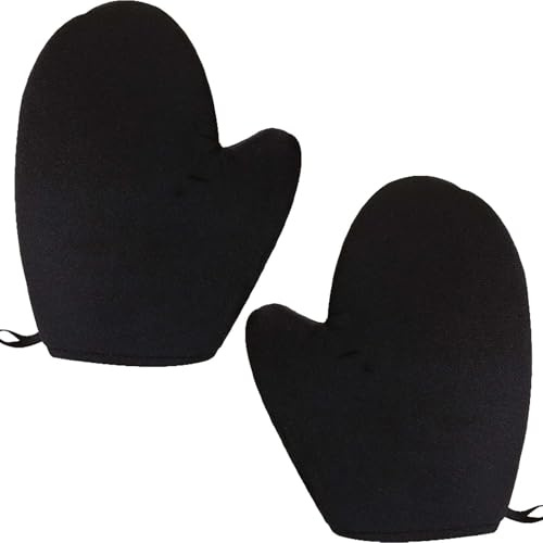 2 Stück Bräunungshandschuhe - Waschbare, wiederverwendbare Selbstbräuner-Applikatorhandschuhe für glatte, gleichmäßige künstliche Bräune oder Sonnenschutzanwendung, doppelseitiges Design für