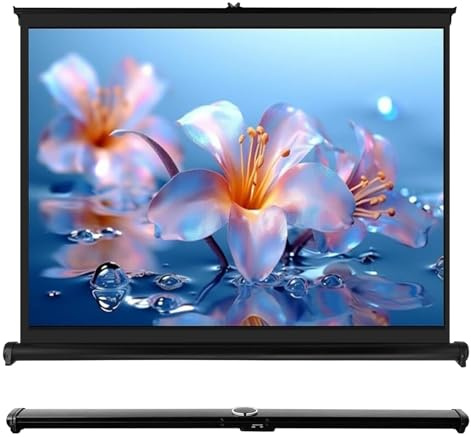 Écran Vidéoprojecteur 50 40 30 20 Pouces, 16:9 4:3 Ecran De Projection Portable, 4K HD AntiPlis Screen Projecteur TV Et Home Cinéma, Intérieur Extérieur, Aucune Installation Requise(30inch 4:3)