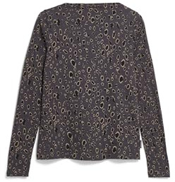 ARMEDANGELS Damen Longsleeve aus Bio-Baumwolle mit Leo-Print Leo Slim Fit