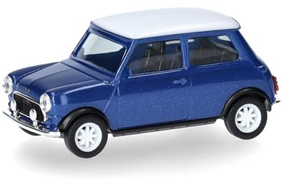 Herpa Modellauto Mini Cooper Rechtslenker, thaiti Blue, Miniatur im Maßstab 1:87, Sammlerstück, Made in Germany, Modell aus Kunststoff