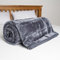 EGYPTO Luxury Grey Fleece Blanket Double – Warm & Cozy Large Faux Fur Throw for Sofas & bed – Anti Allergy Blankets – Versatile Outdoor Large Blanket Throw Double (150cm x 200cm, Grey)