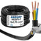 EBROM H03VV-F - Cable redondo de plástico (3 x 0,75 mm²), color negro - Varias longitudes en incrementos de 5 m hasta 200 m 3G0,75 mm², longitud del cable: 50 m