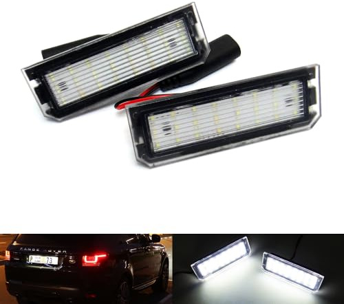 RZG 2x LED Licence Number Plate Light White Canbus For 2012+ LR RR L405 RR Sport L494