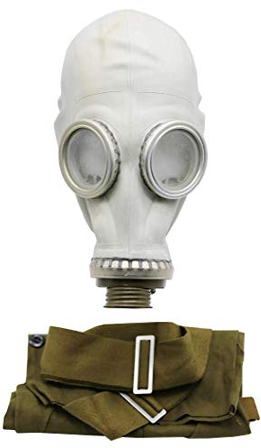 OldShop Gasmaske GP5 Set - Sowjetische Militär Gasmaske Replica Sammlerstück Set W/ Maske, Tasche - authentischer Look & Verschiedene Größen erhältlich (S, Grau)