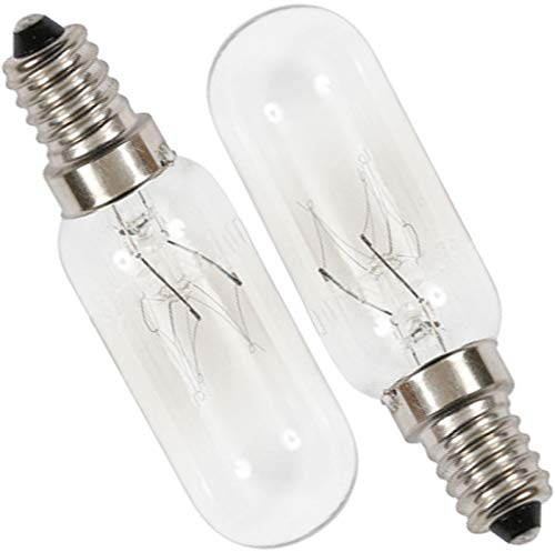 SPARES2GO Long Screw Cap Light Bulb Lamp for Siemens Oven Cooker Hood (Pack of 2, 40W SES E14 240V)