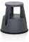 hjh OFFICE Tritthocker TIO-M I Kunststoff Elefantenfuß, Höhe 42 cm, bis 150kg belastbar, mit Rollen 830001 Grau