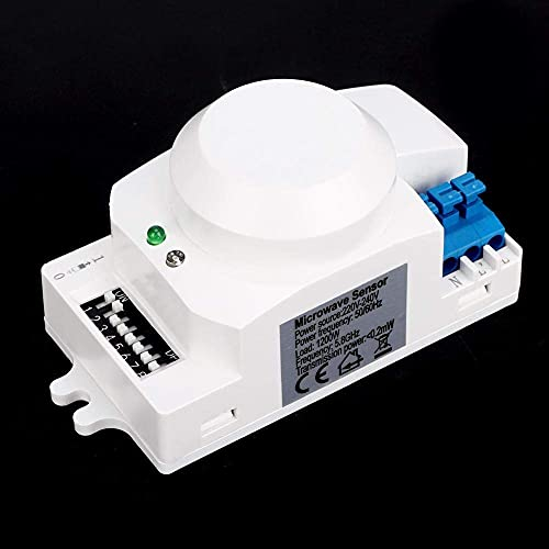 Capteur de Micro-Ondes - SK-600 Capteur de Radar à Micro-Ondes 360 ° Corps du Détecteur de Mouvement Commutateur de Lumière Inductance Automatique 220-240V
