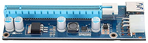 Goshyda Pci-e Express Extender, PCI-E zu PCI Express16x Extender Riser Adapter mit SATA-Netzkabel für Grafikkarten-Mining