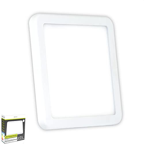 INNOVATE LED Panel - warmweiß 3000K - mit Variablem Lochausschnitt 50-160mm - Deckenlampe, Deckenleuchte, Einbaulampe, Einbauleuchte - Strahler - ultra flach (eckig - 15 watt - 175mm)