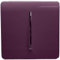 Trendi 1 Gang 2 Way 240V Screwless Raised Front Plate Plastic Artistic Modern Glossy 10 Amp Chrome Rocker Single Electrical Wall Light Switch Plum Purple - ART-SS2PL