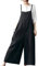 YESNO Women's Ladies Dungarees Summer Casual Wide Leg Overalls Cotton Baggy Jumpsuits with Pockets M PZZTYP2UK BLACK