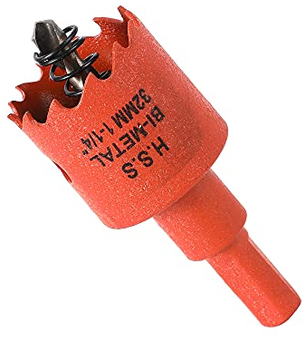 Dribotway Scie cloche bimétallique 1-1/4''(32mm), fraiseuse trépan en acier rapide HSS, avec 1 tige et 1 perceuse, pour matériaux de cloison sèche, bois, plastiques et métaux