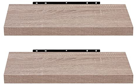 EUGAD Wandregal Wandboard 2er Set Hängeregal Holz Board Modern Eiche Gelb 40x22,9x3,8cm 0114QJ-2