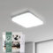 MenSol - LED Deckenleuchte dimmbar mit Fernbedienung quadratisch 22x22cm (Panel) - Deckenlampe warmweiss für Flur, Küche & Schlafzimmer - Badezimmer-Lampe Deckenbeleuchtung flach - Bad-Lampe Decke 15W