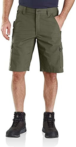 Carhartt Men's Rugged Flex™ Relaxed Fit Ripstop Cargo Work Short, Basil, W33