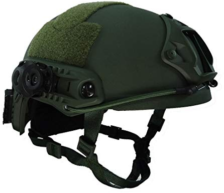 LOOGU Fast MH Typ Schutzhelm Top Helm mit seitlichen Schienen Sturzhelm für Outdoor Paintball Freizeit Taktischer Helm Kampfhelm Gefechtshelm
