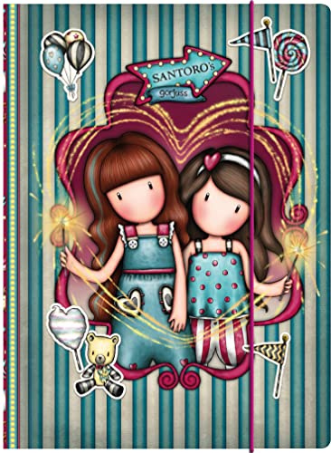 Santoro 812GJ14 Notizbuch Folio Hardcover mit elastischem Gorjuss Fairground Fireworks 24,8 x 9 x 33,4 cm, bunt
