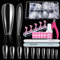 Clear Coffin Nail Tips, Teenitor Long Coffin Nails Full Cover, 600pcs Clear Fake Nails Ballerina False Nails Press On Nails, Glue On Nails, Acrylic Nail Clipper, Nail Stand for DIY Fake Nails
