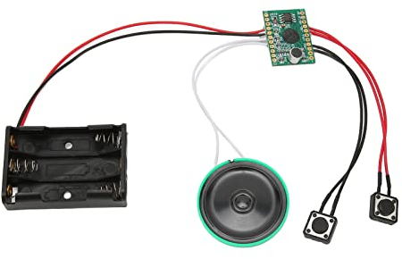 Yoidesu Soundmodul, Per Knopfdruck Aktiviertes 4-Minuten-Loop-Play, Beschreibbares -Soundmodul, DIY-Grußkarten-Chip, Passend für Weihnachtskarten in Geschenkbox