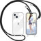 Nupcknn Coque avec Cordon pour iPhone 13 Mini, Transparent Coque Collier Réglable Téléphone Étui Portable Lanyard Case Protection Complète Cover de iPhone 13 Mini