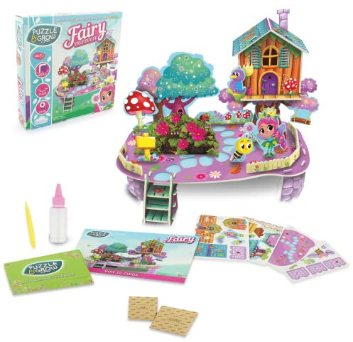 Puzzle & Grow - Fairy Treehouse Planting Kit Age 3+ –Grow Your Own Plants from Seeds Set in 3D Puzzle for Kids – Ages 5+