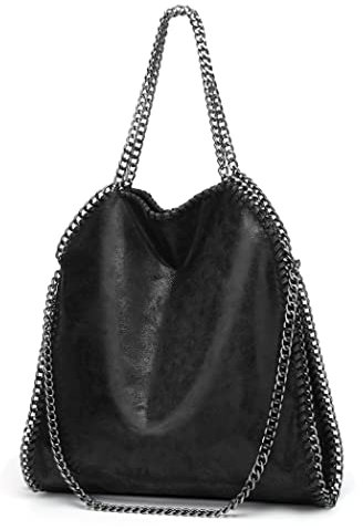 Naisicatar Sac à chaîne décontracté à Mode pour Dames, Sac à bandoulière en Cuir PU, Sac fourre-Tout