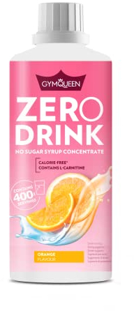 GymQueen Zero Drink Orange 1000ml, kalorienarmes und zuckerfreies Getränkekonzentrat, angereichert mit B-Vitaminen und Carnitin, Getränke-Sirup für Erfrischungsgetränke