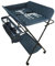 Wickeltisch klappbar | Wickelkommode mit Auflage | platzsparend & mobil | Wickelkombination mit Ablagefläche und Aufbewahrungskorb | höhenverstellbar (80 * 66 * 98cm (dunkelblau))