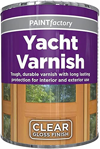 AHS Clear Varnish Paint Tin 300ml - Long Lasting Tough, Durable for Protection - All Purpose Interior and Exterior Use Gloss Finish - Apply for Paint Metal, Wood, Plastic (Yacht Varnish Tin)