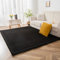 BYBYME Verdickung Korallen Samtmatte Kinderteppich - Extra Dicke 3cm rutschfeste Kinder Weiche Krabbelmatte - als Krabbeldecke Baby Spielmatte (Schwarz, 200×200cm)