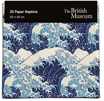 Museums & Galleries Lot de 20 serviettes en papier Motif La Grande Vague par Hokusai Vaisselle jetable