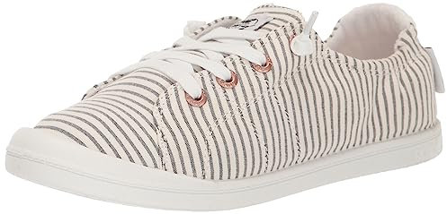 Roxy Damen Rory Slip on Sneaker, Weiß/Schwarz Streifen 233, 37 EU